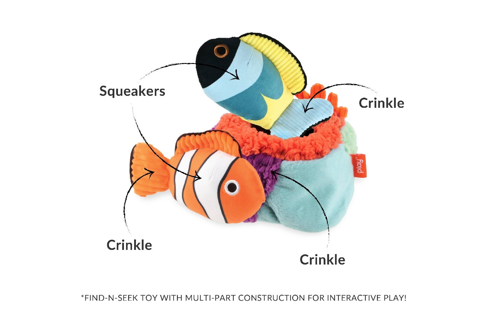Ocean Buddies Plush Dog Toys - Squeaky Sea Life Dog Toys